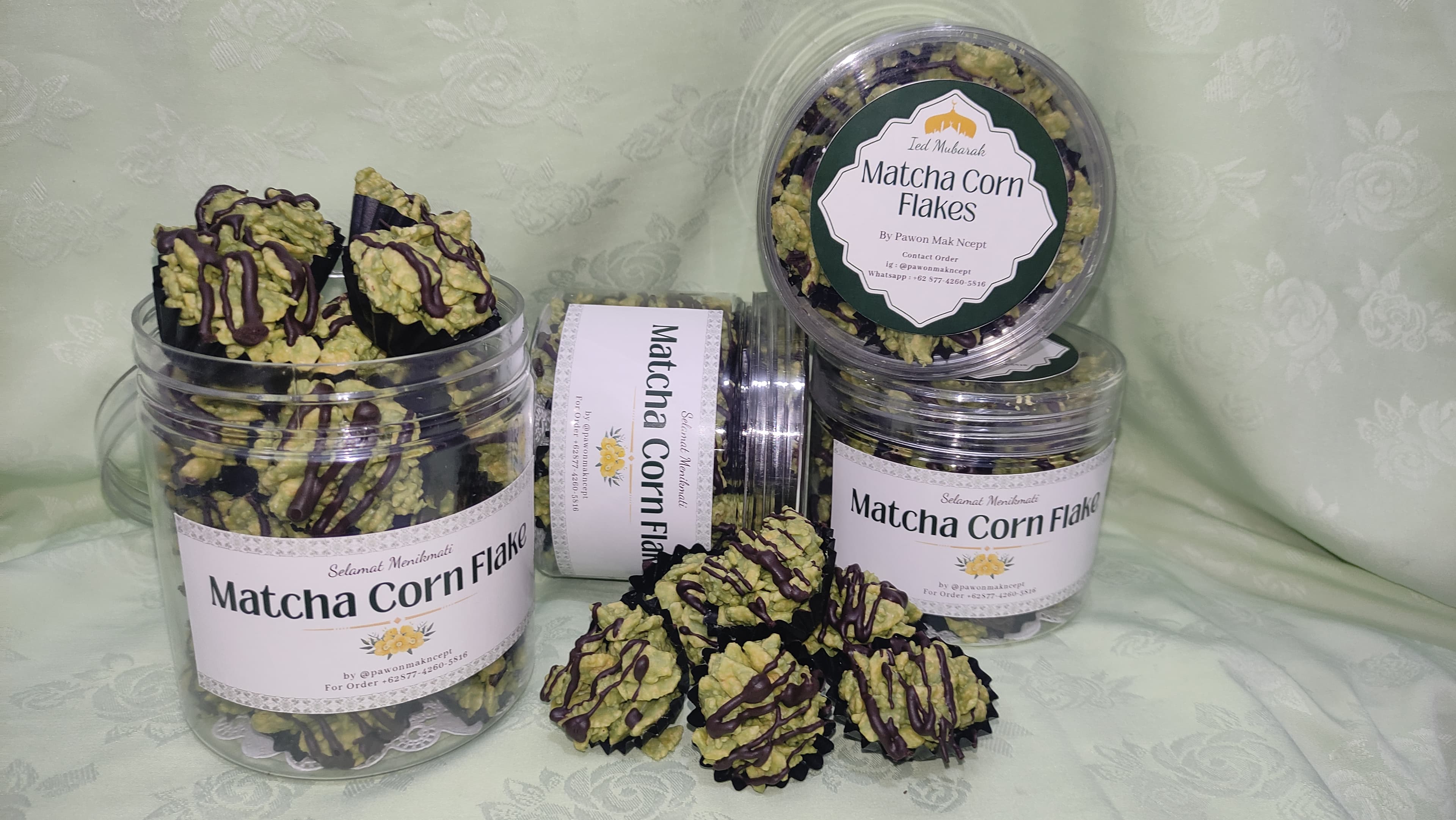 Matcha Corn Flakes